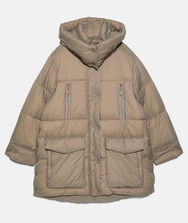 Oversized καπιτονέ μπουφάν TFR, ZARA