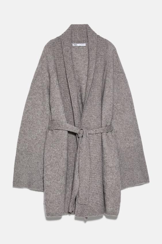 Oversized πλεκτή ζακέτα, ZARA