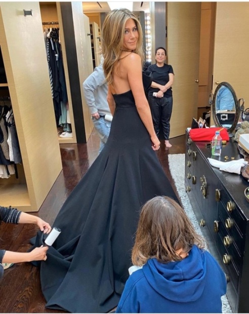 Η Jennifer Aniston στη τελική πρόβα πριν την απονομή των Χρυσών Σφαιρών 2020