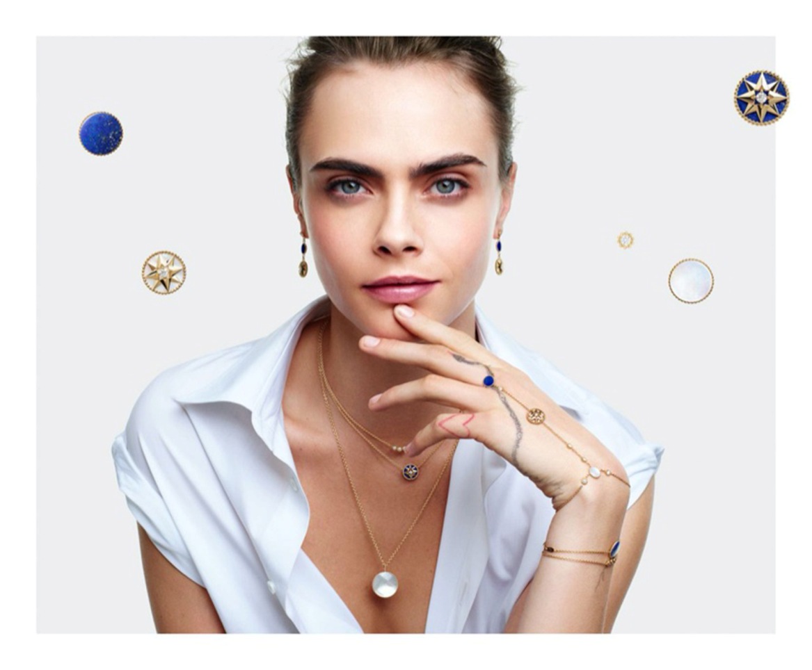 Cara Delevingne pose pour la nouvelle campagne de Dior Jewelry