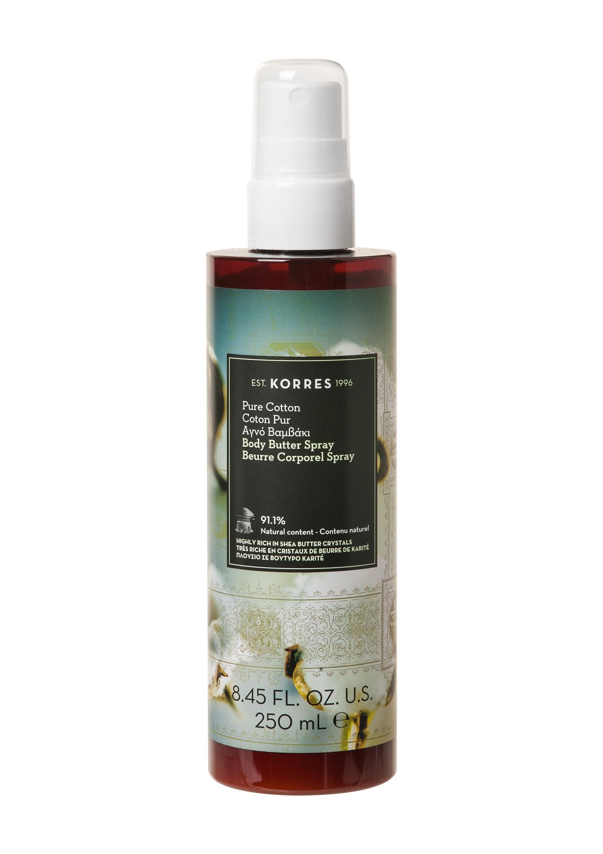 KORRES BODY BUTTER SPRAY Αγνό Βαμβάκι