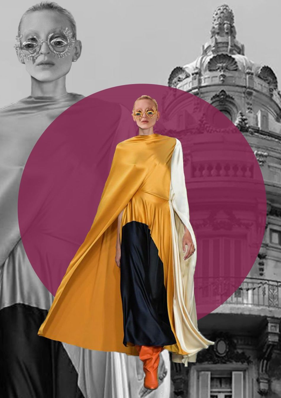 Total look Roksanda, γυαλιά Schiaparelli