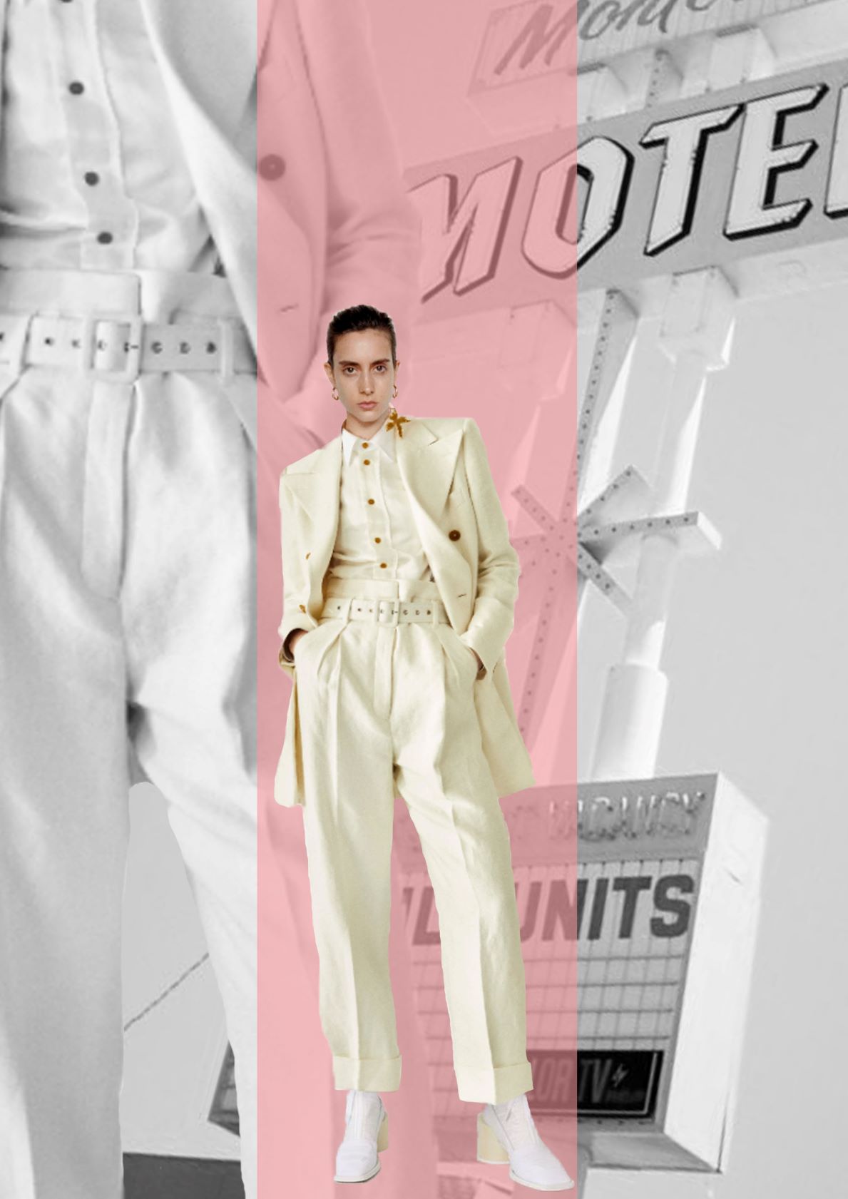 Σύνολο Vivienne Westwood, μπότες Maison Margiela, makeup & σκουλαρίκια Jil Sander