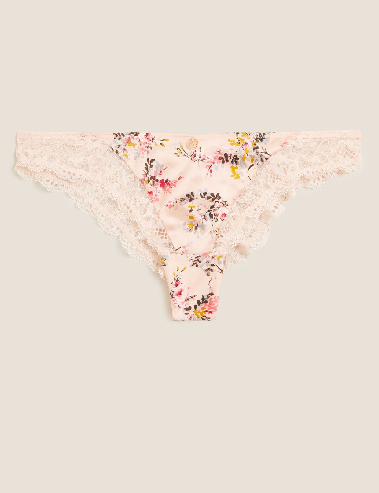 Floral σλιπ με δαντέλα, 34.95€, MARKS & SPENCER