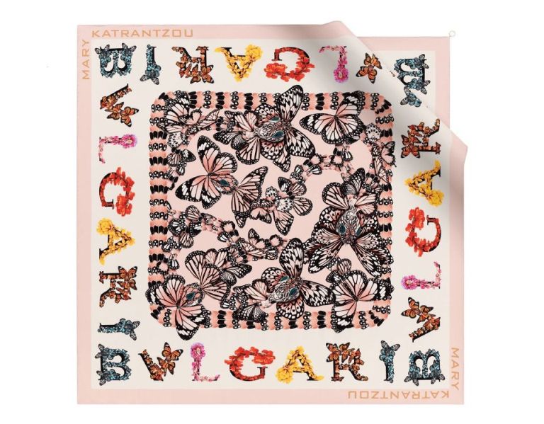 Μεταξωτό μαντήλι Mary Katrantzou x Bvlgari.