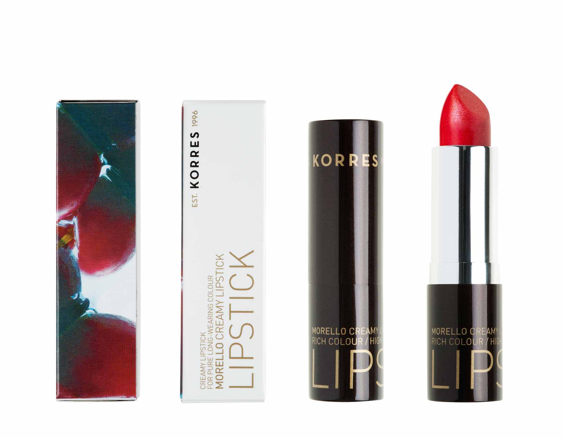 Κραγιόν Morello Red Satin σε κρεμώδη υφή, Korres