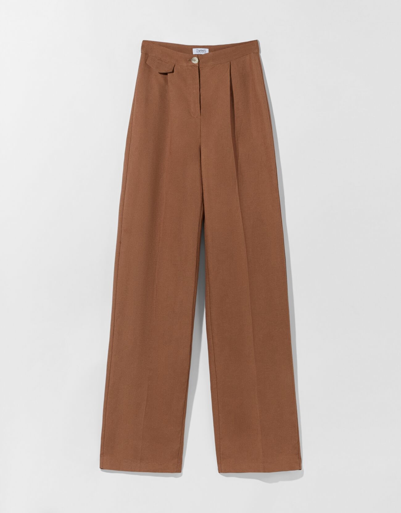 Λινό παντελόνι με πιέτες, BERSHKA 12.99€ από 22.99€