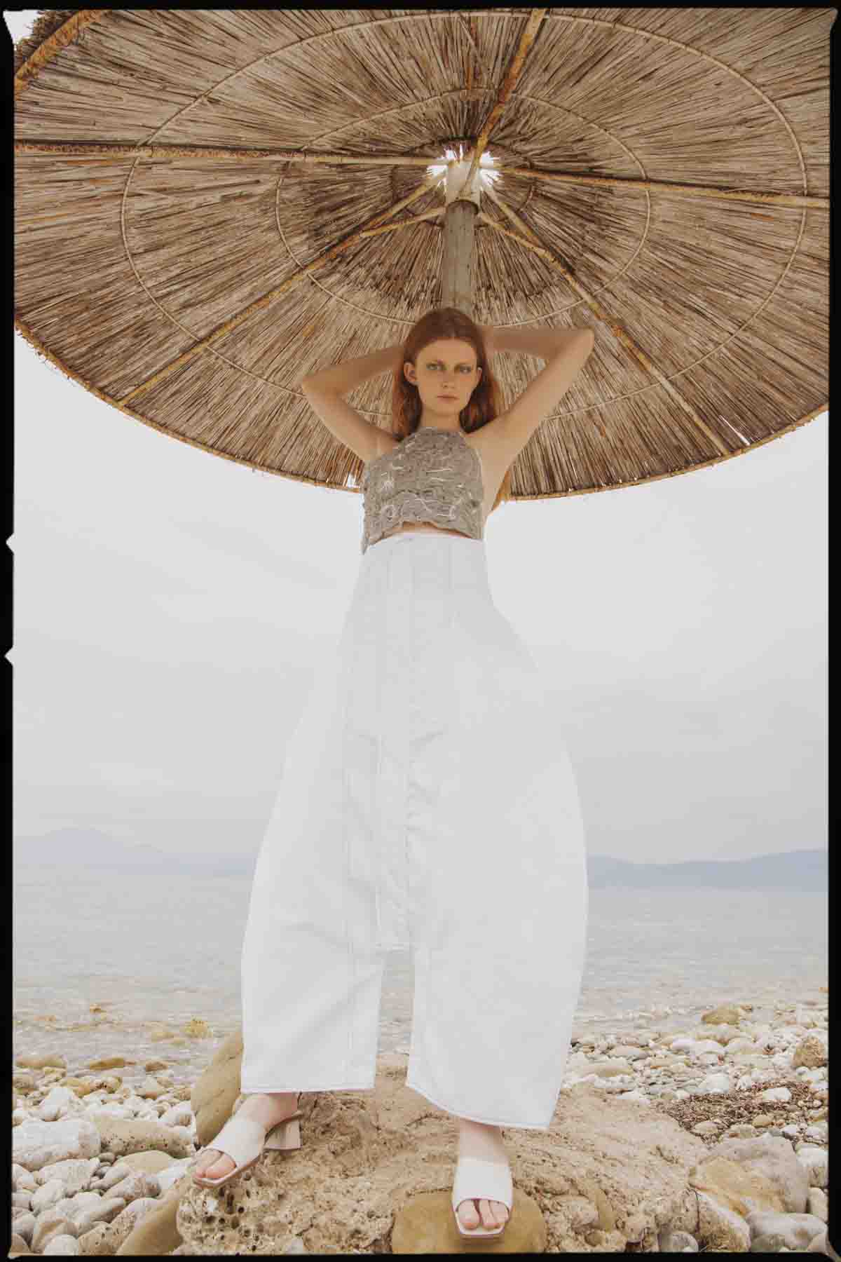 Halter top και παντελόνι 240791ek. Mules, Gianna Kazakou