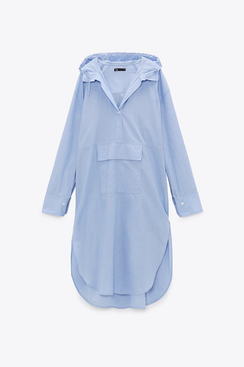 Ριγέ φόρεμα με κουκούλα , ZARA, 19,99€ από 29.95€