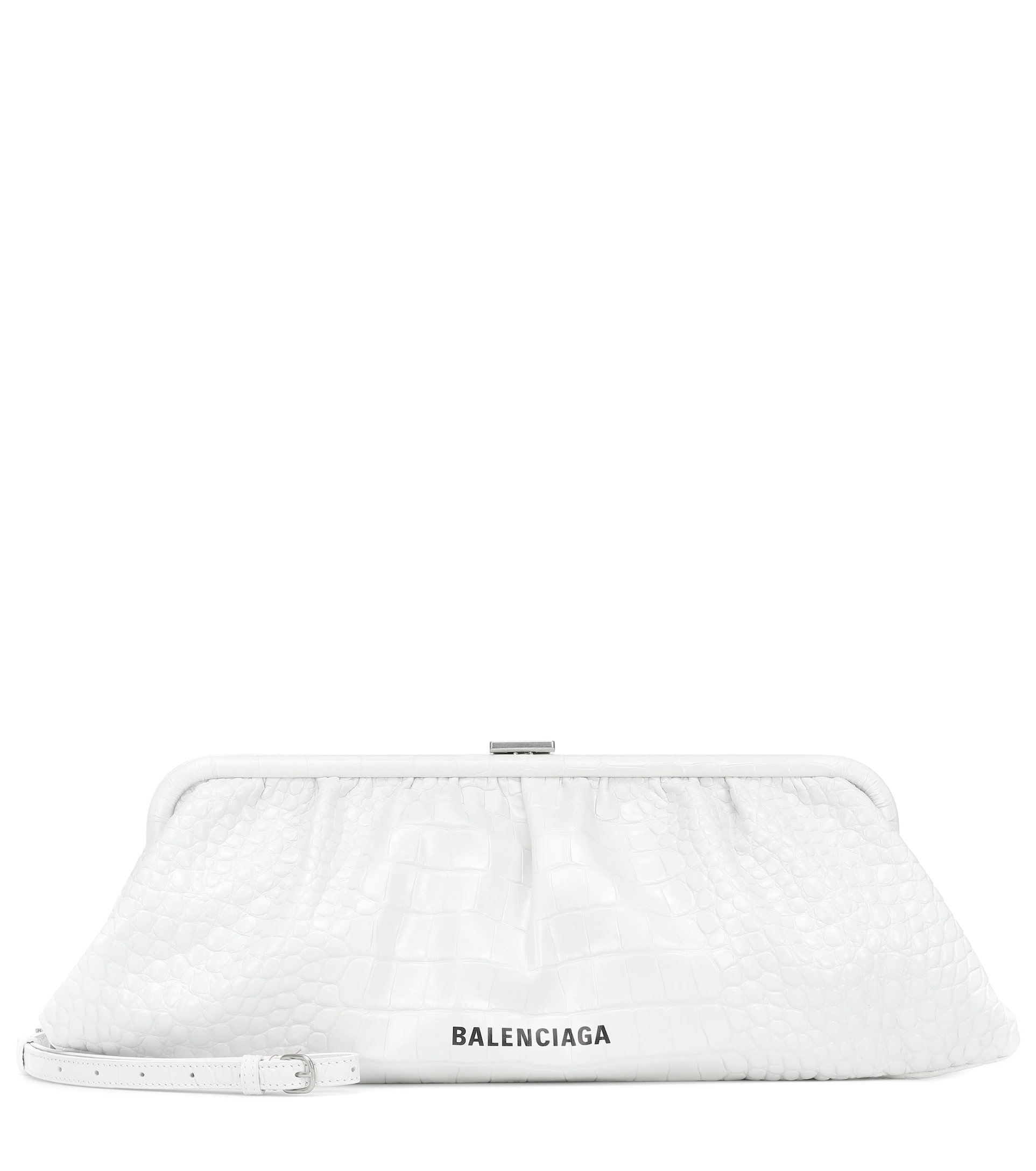 Δερμάτινο clutch BALENCIAGA, 630€ από 1.050€, MYTHERESA.