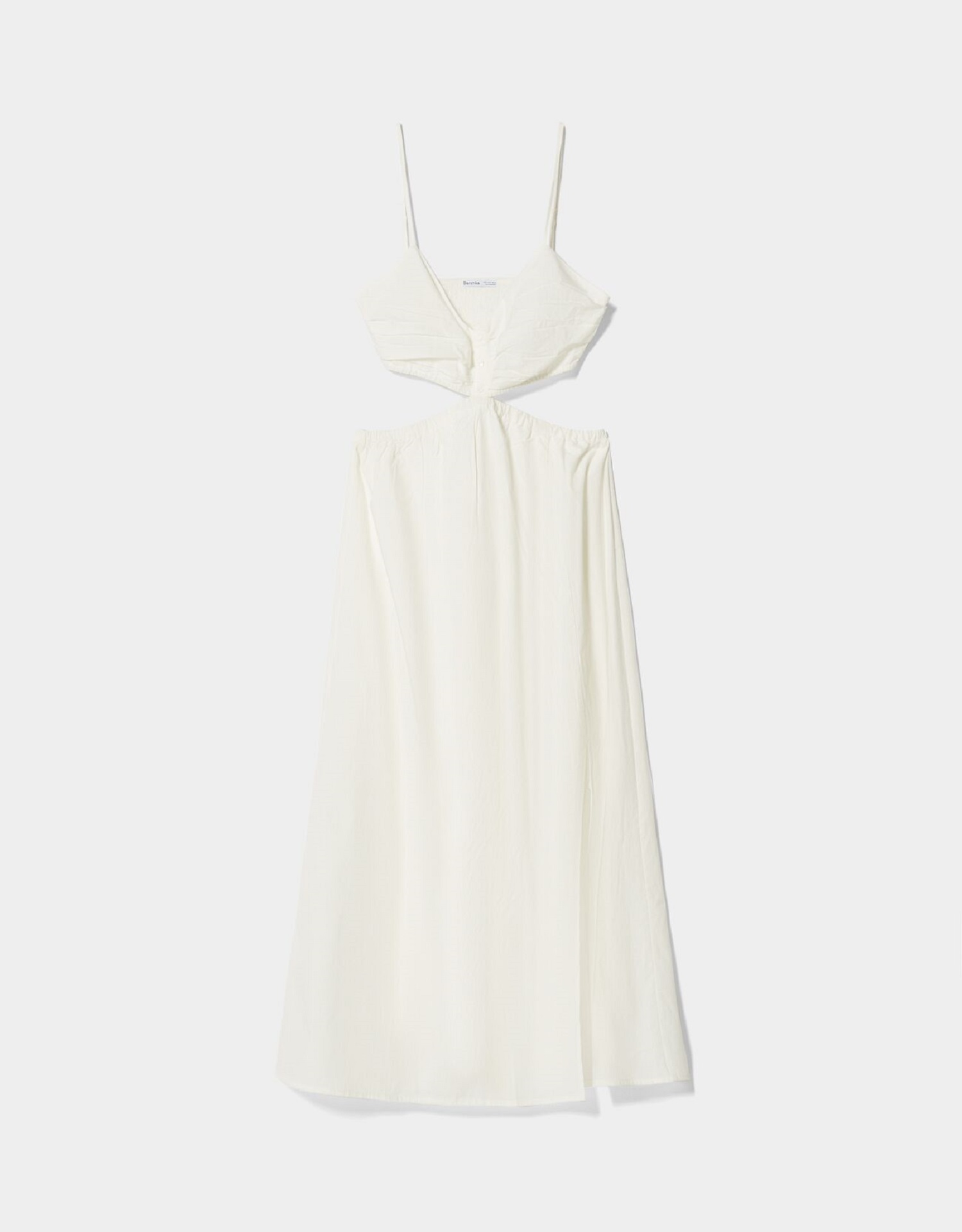 Φόρεμα από ποπλίνα με ανοίγματα, 29.99€, Bershka