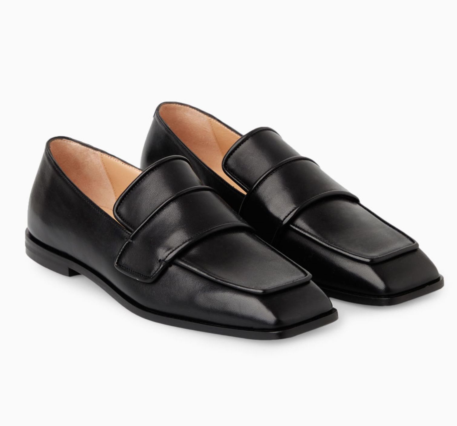 Δερμάτινα loafers με τετράγωνη μύτη, 150.00 € , Cos.
