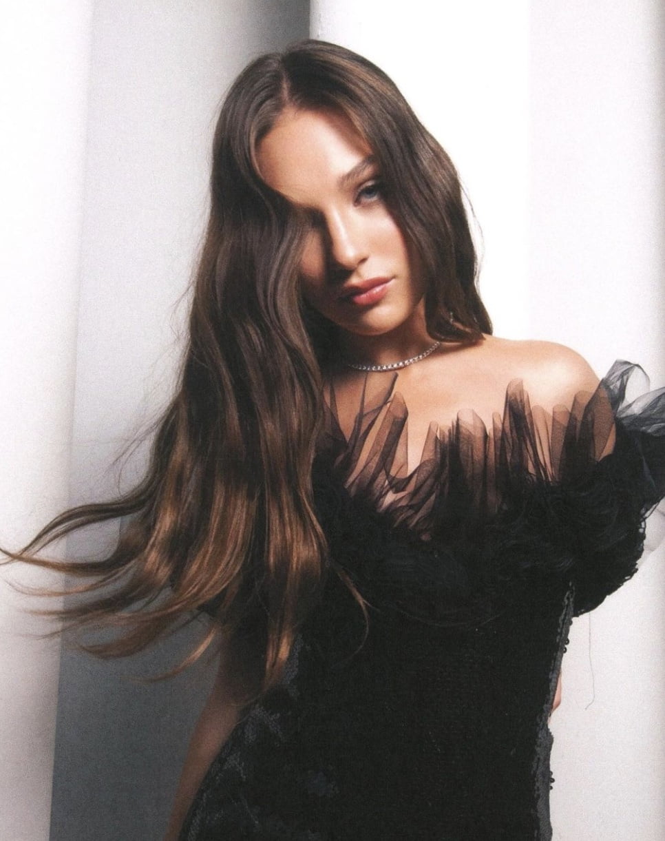 Maddie Zigler, hair by Clayton Hawkins