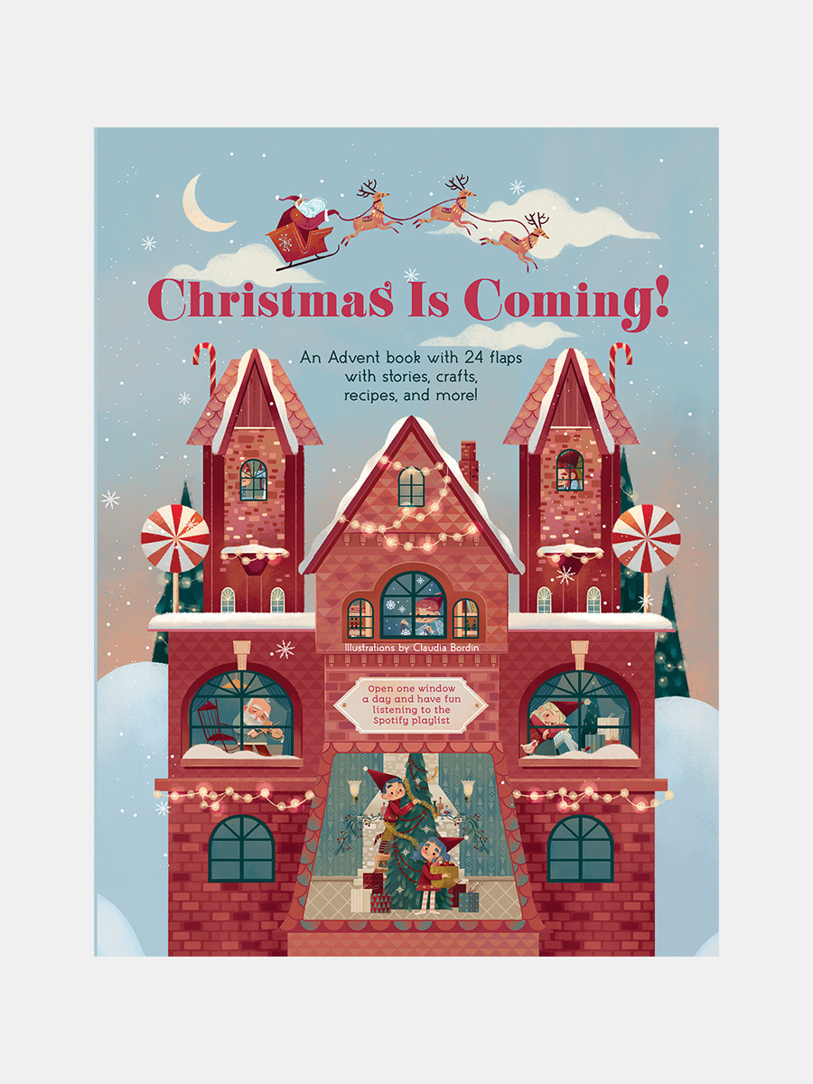 Ένα μεγάλο χριστουγεννιάτικο advent calendar για παιδιά (5+). Περιλαμβάνει πορτάκια που κρύβουν ιστορίες, χειροτεχνίες, συνταγές και πολλά άλλα, 18.00 €