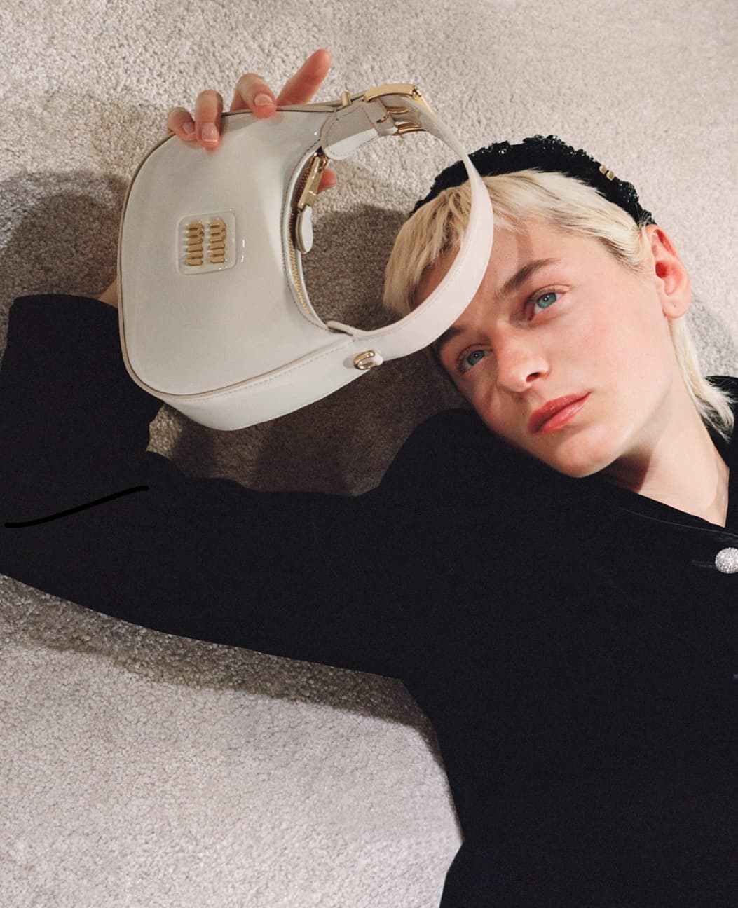 Miu Miu, Patent leather hobo bag