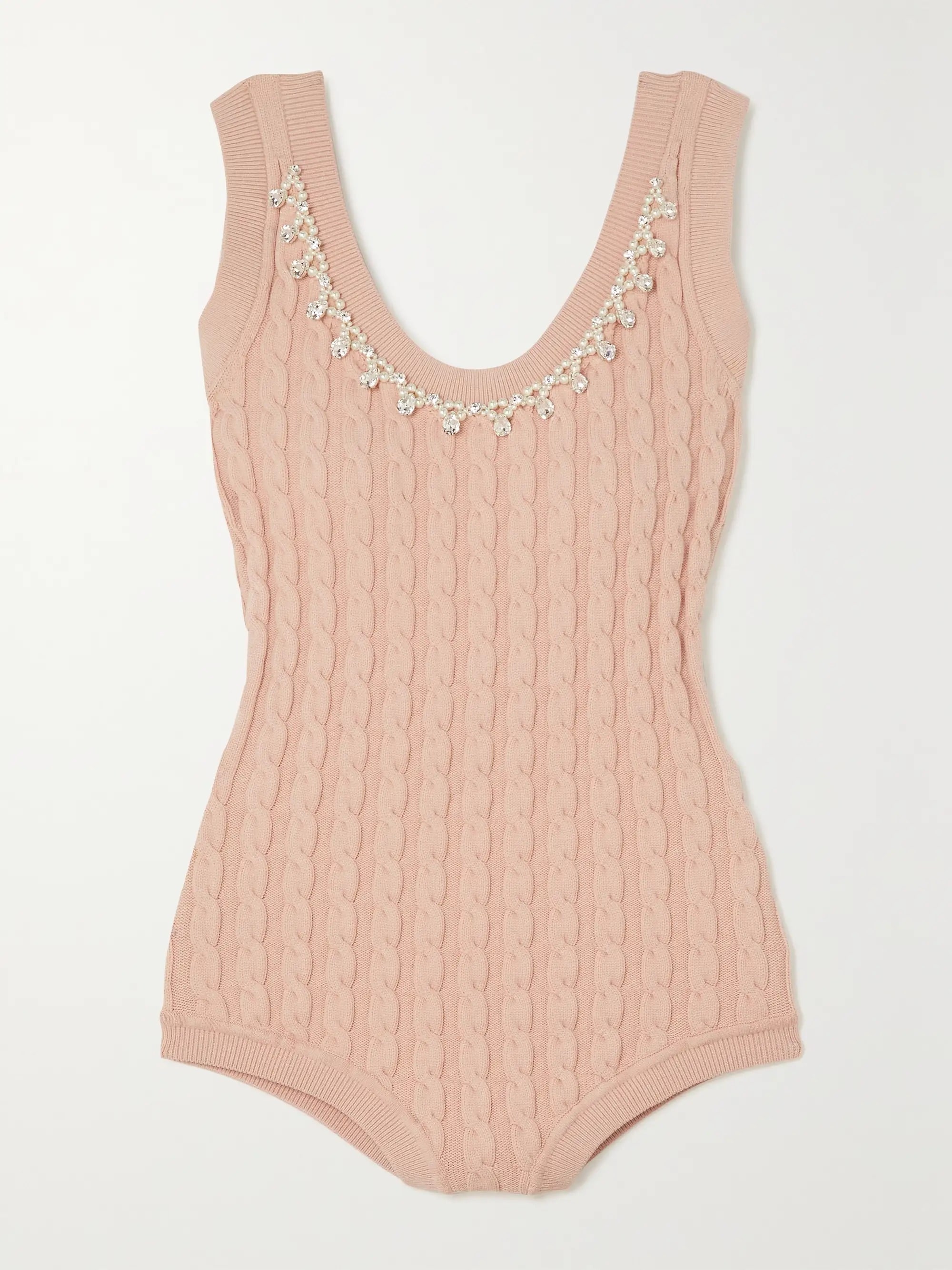 Πλεκτό body SIMONE ROCHA με στρας, 196 € από 490 €, NET-A-PORTER
