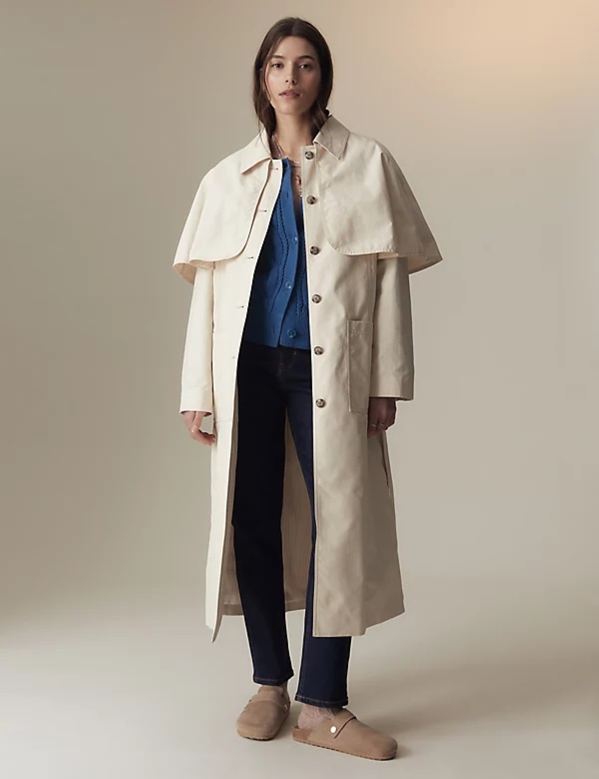 Καμπαρντίνα με μαγάλους γιακάδες, 129.99 € , M&S