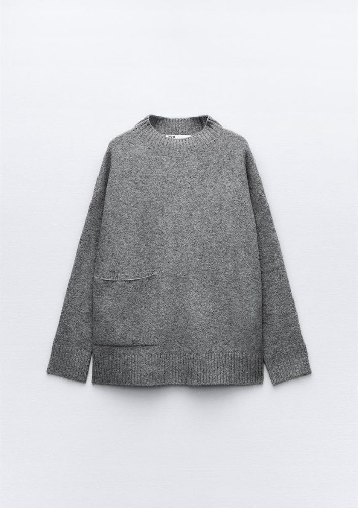 ΠΛΕΚΤΟ ΠΟΥΛΟΒΕΡ ΜΕ ΟΡΘΙΟ ΓΙΑΚΑ, 29.95 € , ZARA
