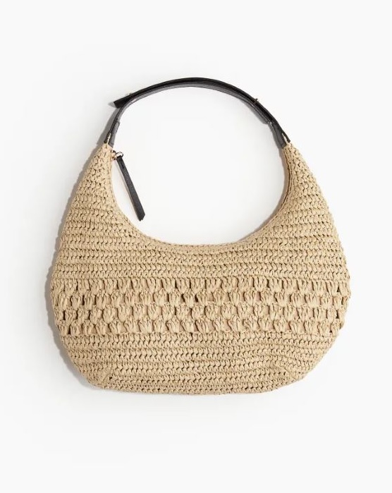 Ψάθινη τσάντα ώμου 29.99 € , H&M