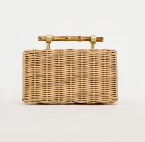 Τσάντα box πλεκτό σχέδιο 39.95 € , ZARA
