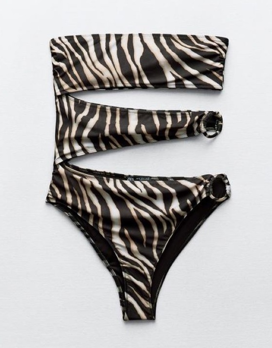 ΟΛΟΣΩΜΟ ΜΑΓΙΟ CUT OUT ANIMAL PRINT, 29.95 € , ZARA
