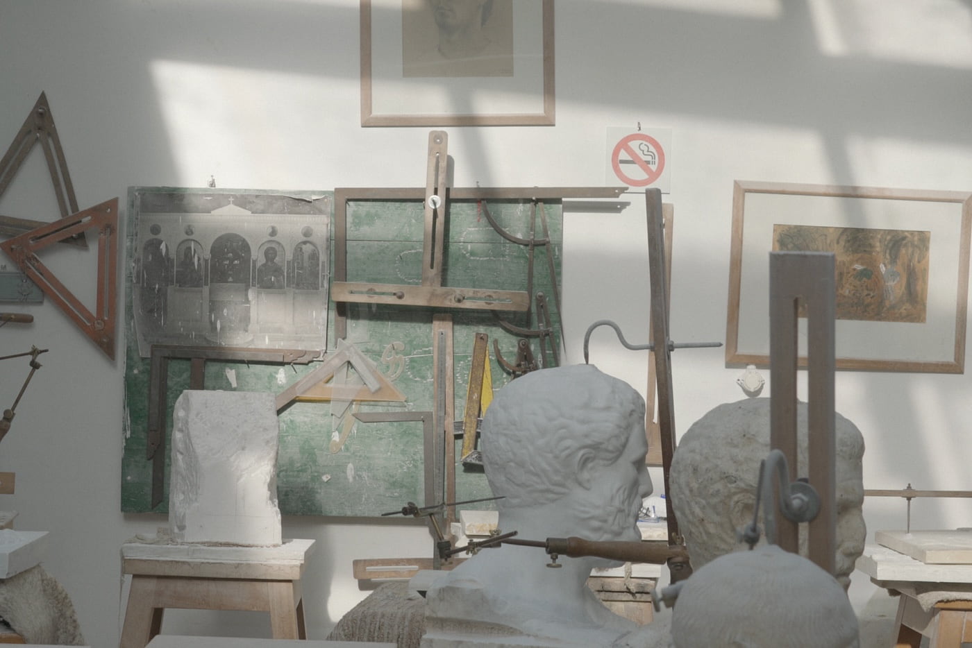 Workshop at school of marble sculpting. Photo: Antonis Theodoridis