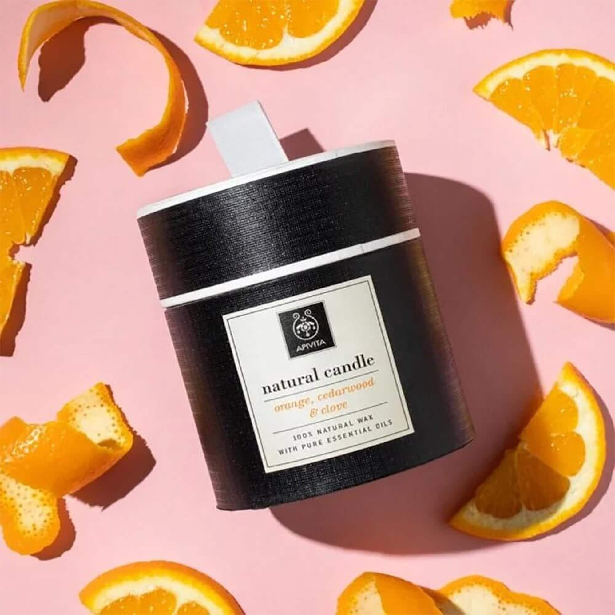 Apivita, Natural Candle Orange, Cedarwood & Clove